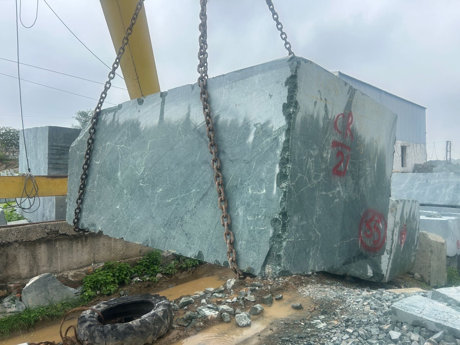 Green Marble Block